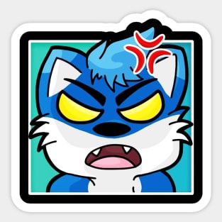 My wolf rage twitch emote Sticker